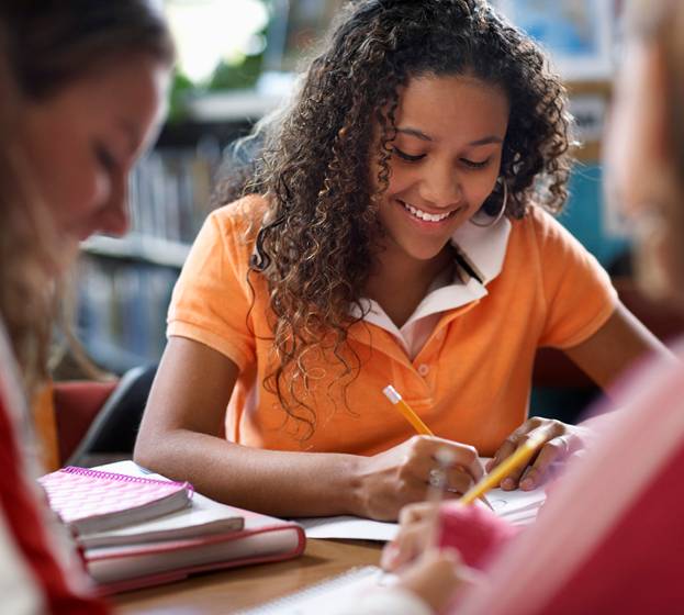 Girl writing