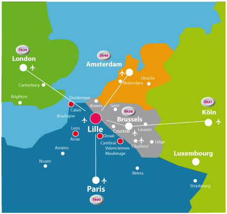 Map of Northern France